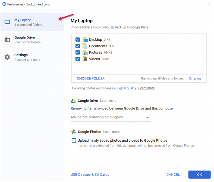 Setting up Google Drive Backup & Sync Technology Support Services